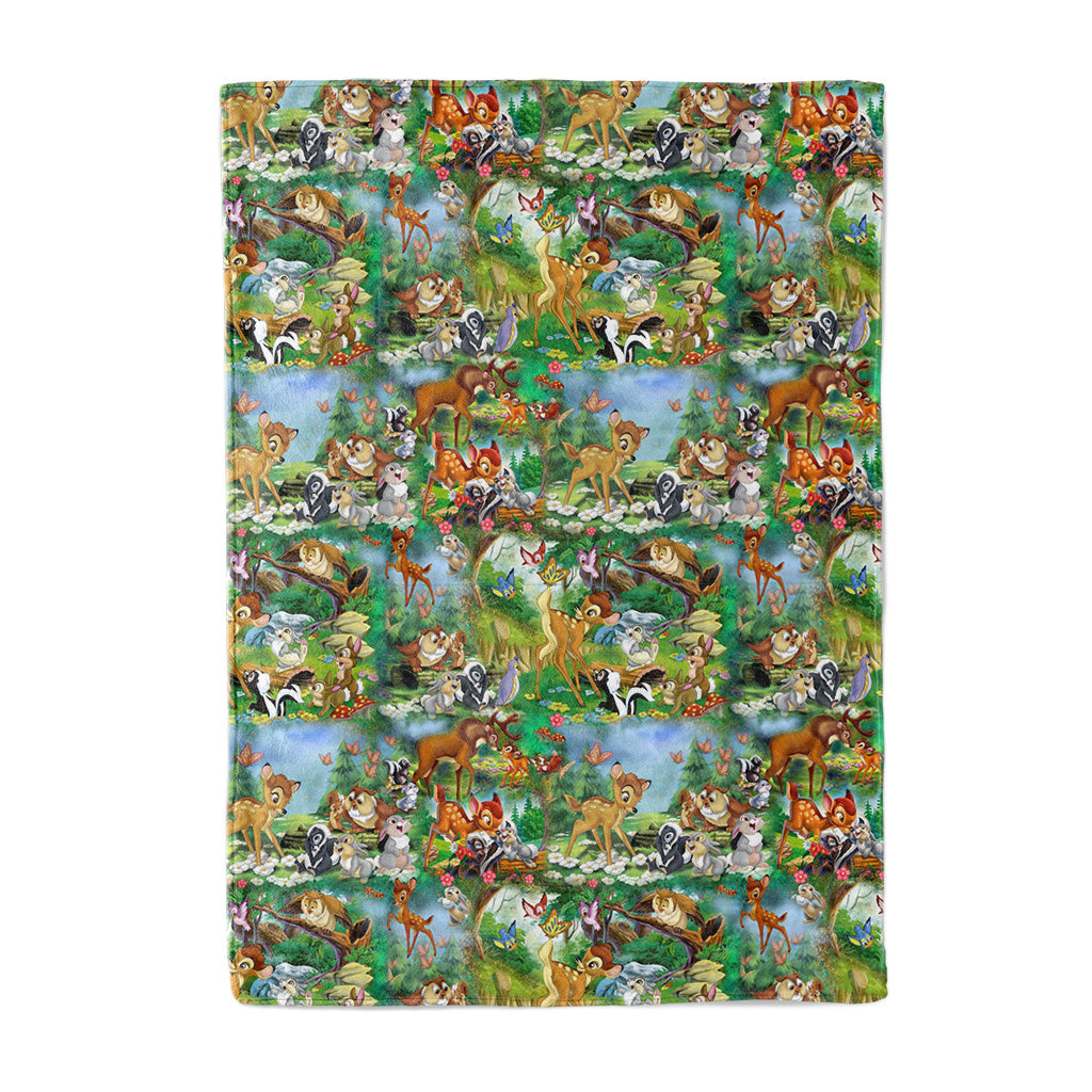 Mini Blue Crew 80" x 60" Bamboo Minky Panel Blanket