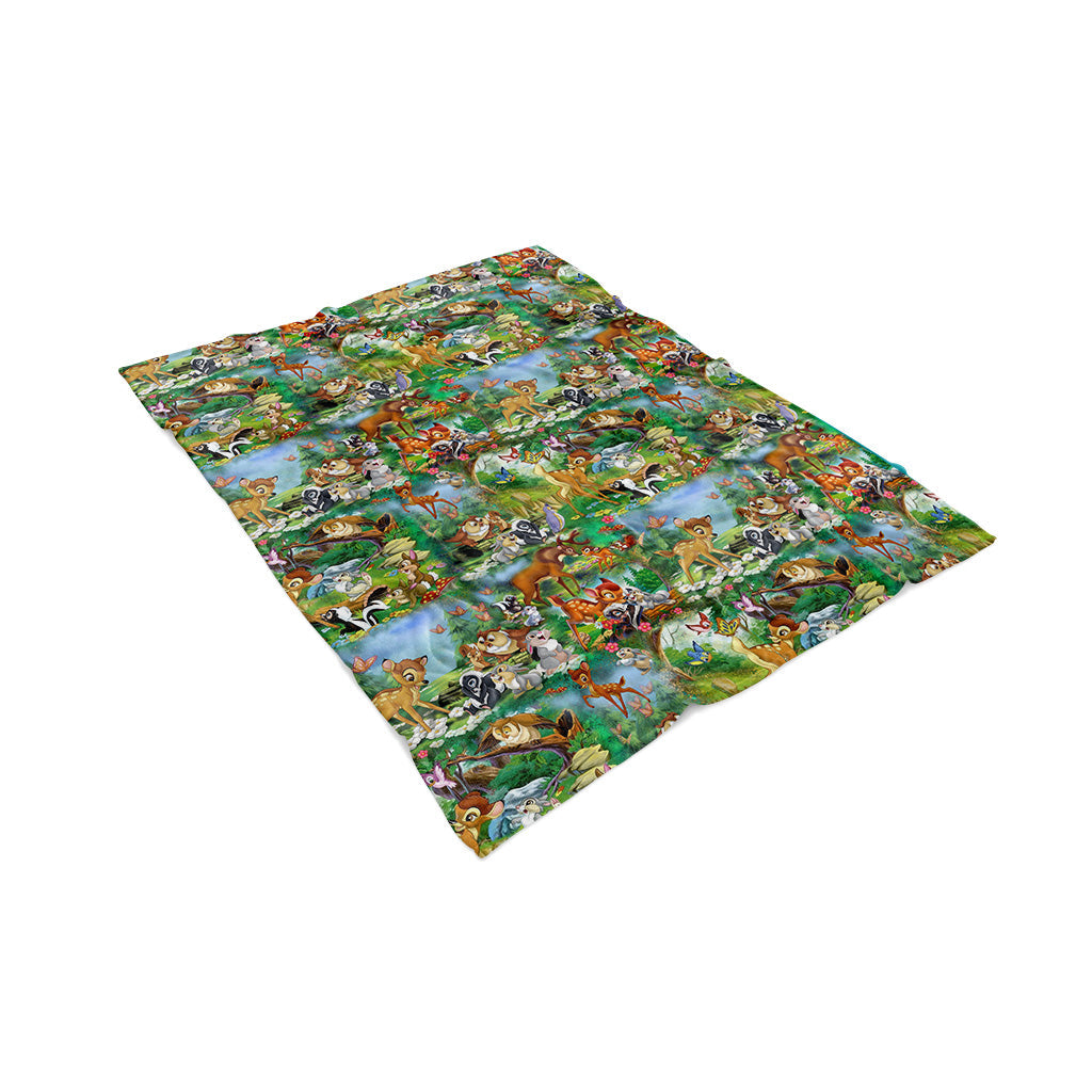 Mini Blue Crew 80" x 60" Bamboo Minky Panel Blanket